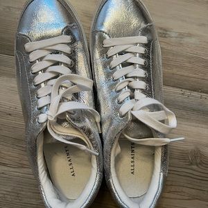 All Saints silver NWB! never worn sneakers!
